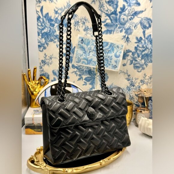 🆕 KURT GEIGER LONDON 🧿 NWOT Kensington Drench Bag, Black - Picture 3 of 16